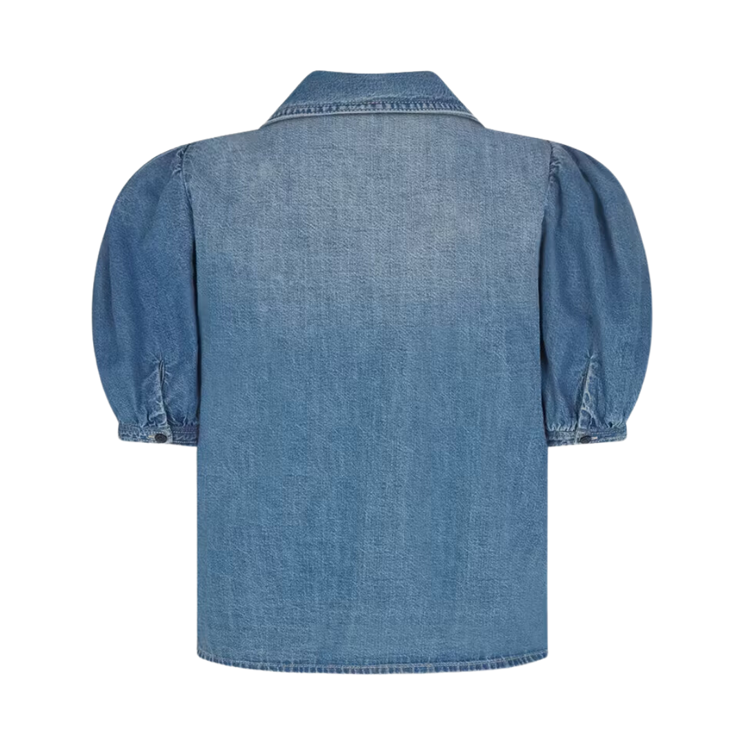 Denim Sailor Blouse in Starlet