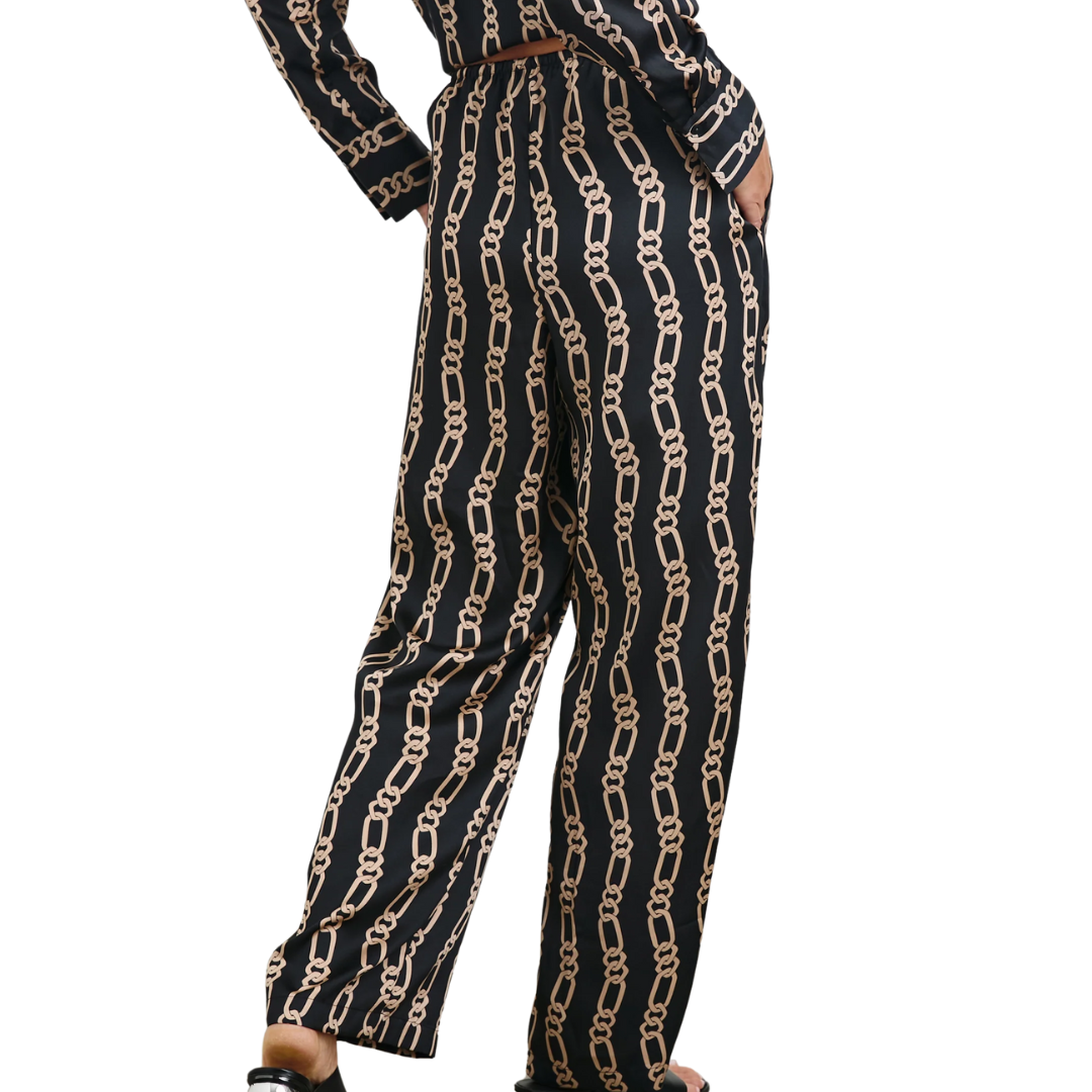 Damani Pant in Black Gold Link