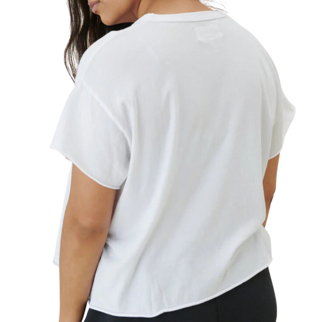 The Crop Tee in True White