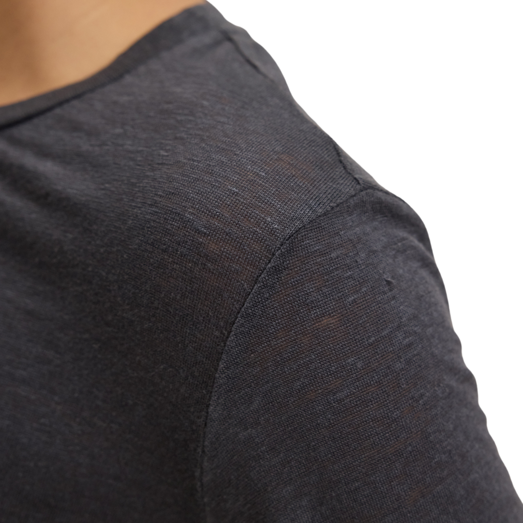 Kara Crew Neck Tee in Shadow