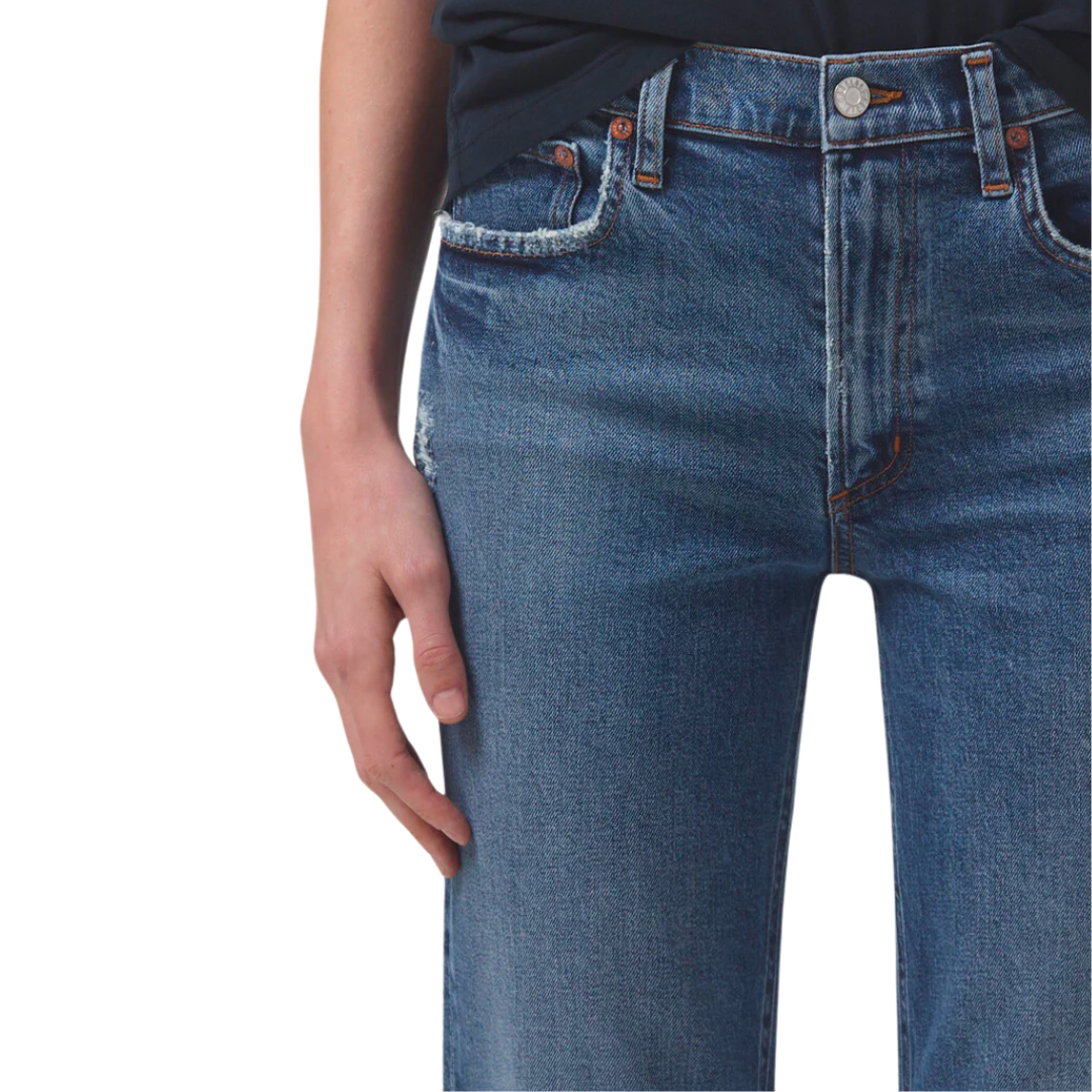 Kye Mid Rise Straight Crop in Notion