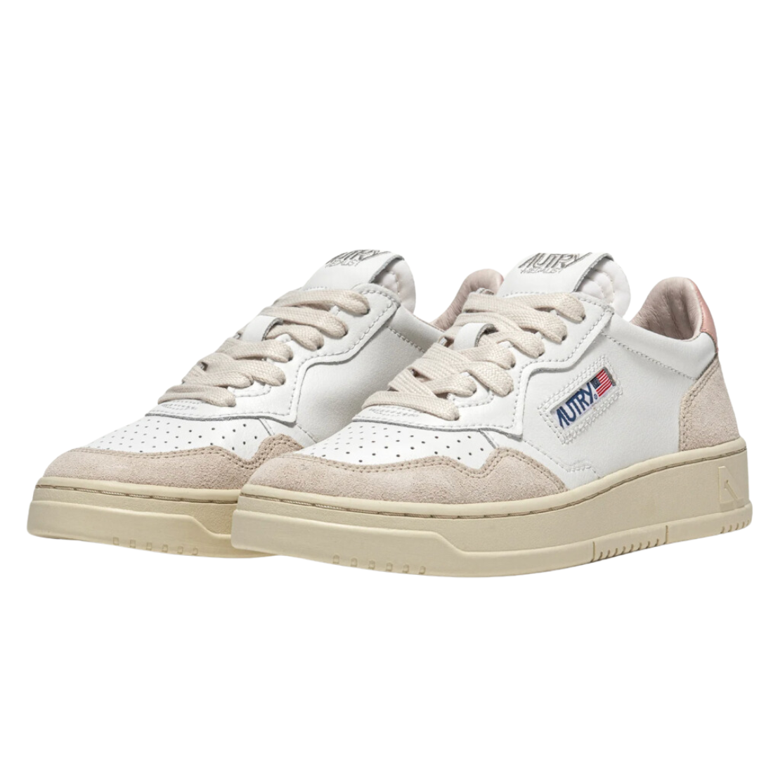 Medalist Low Sneakers in White and Powder