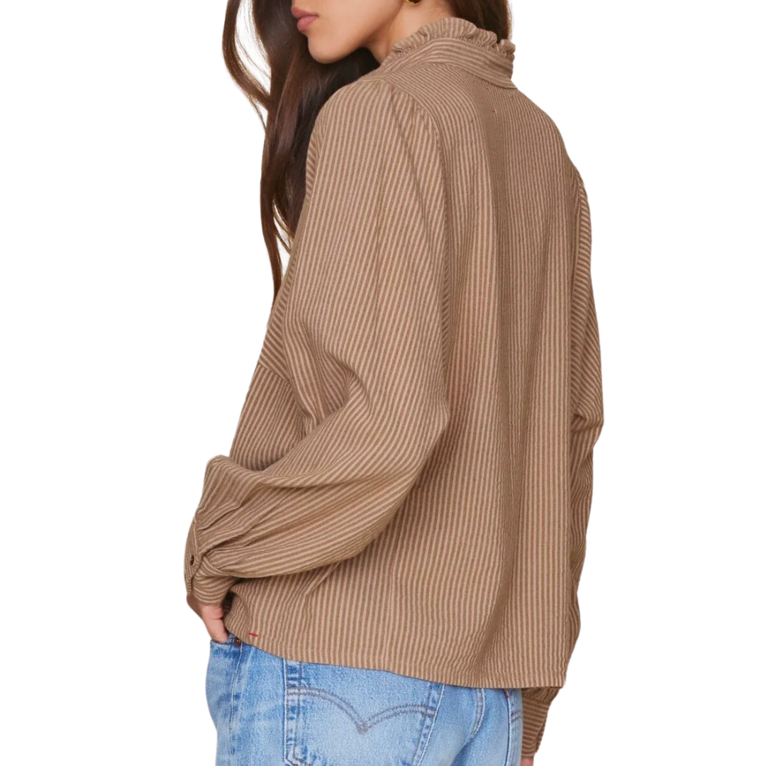 Serafina Shirt in Fawn Stripe