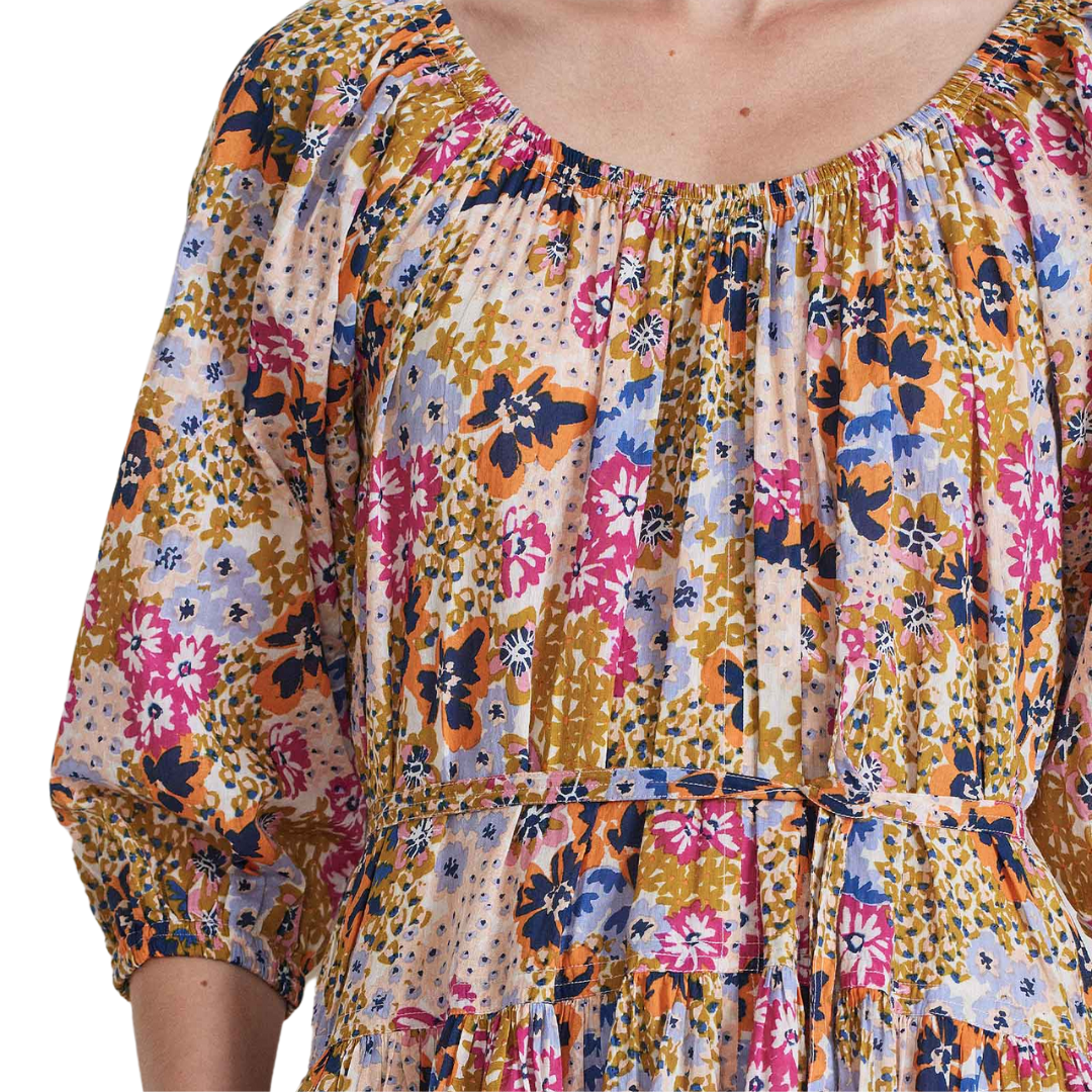 Tilton Tiered Maxi in Wildflowers Cream Multi