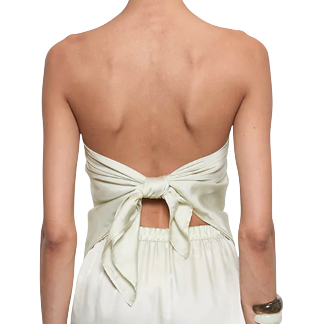 Fluid Twill Scarf Top in Beach Glass