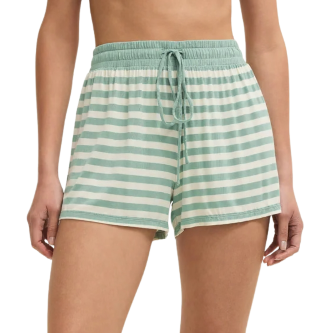 Nori Stripe Short in Crystal Green