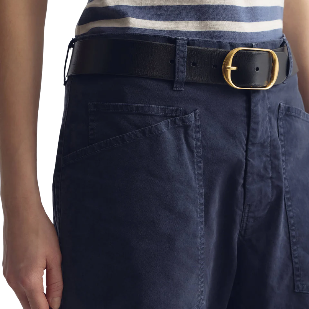 Shon Cotton Pant in Vintage Washed Admiral Blue