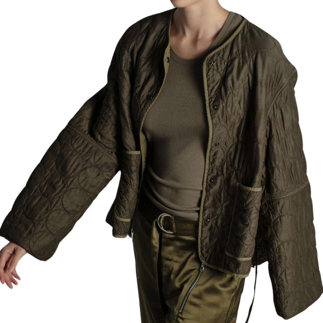 Oliver Quilted Jacket in Olive