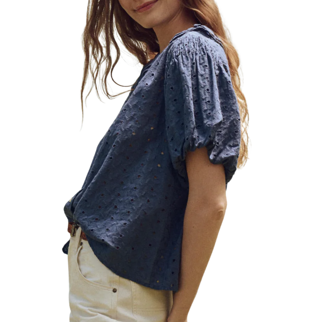 The Artisan Top in Riverside Blue