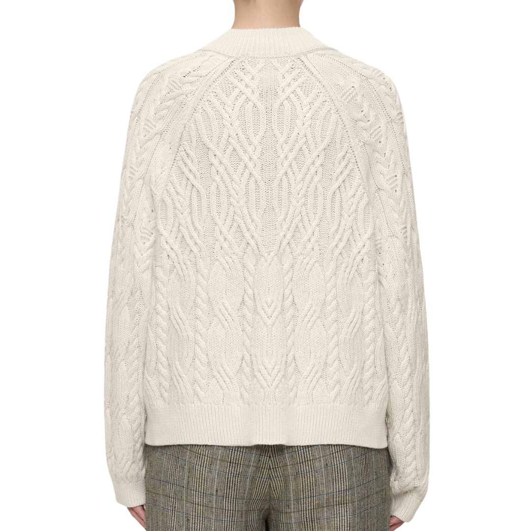 Organic Cotton Cardigan in Ivory