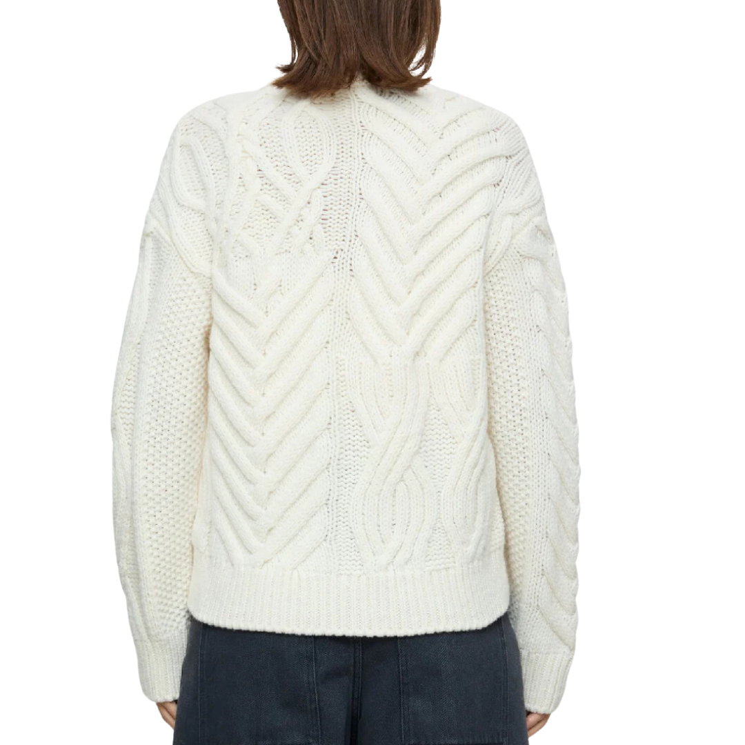 Crew Zip Cardigan in Ivory