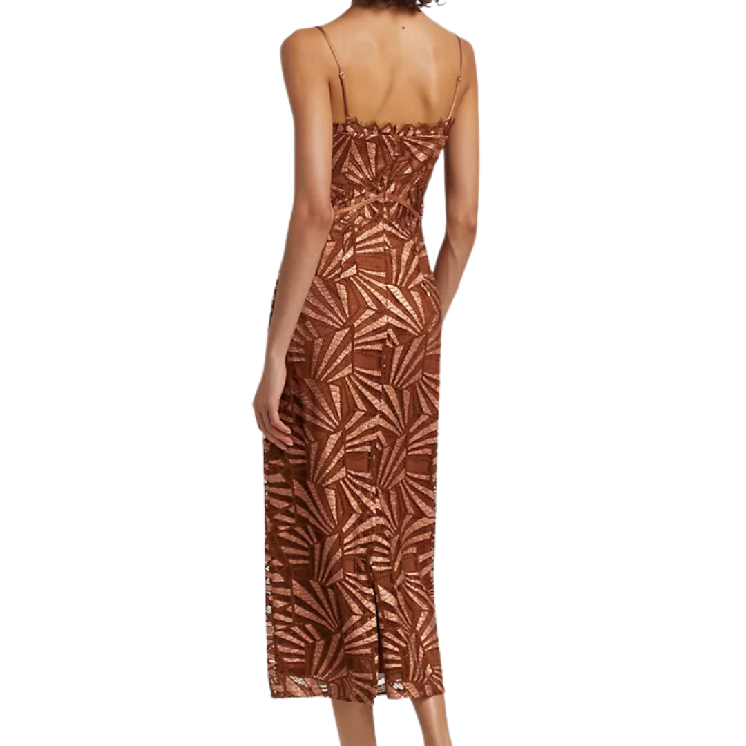 Nonie Dress in Bronze Lace