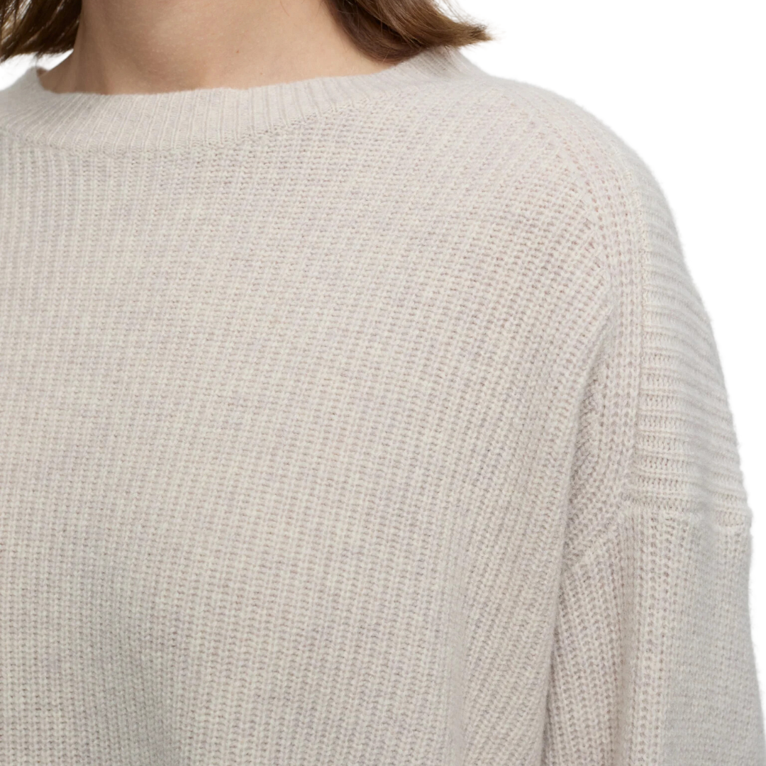 Merino Wool Jumper in Pearl Beige