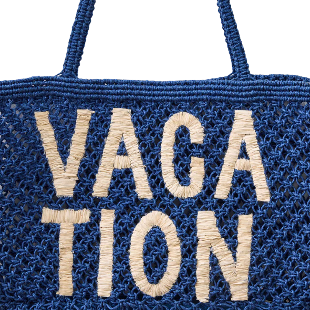 Woven Jute Tote Bag in Riviera