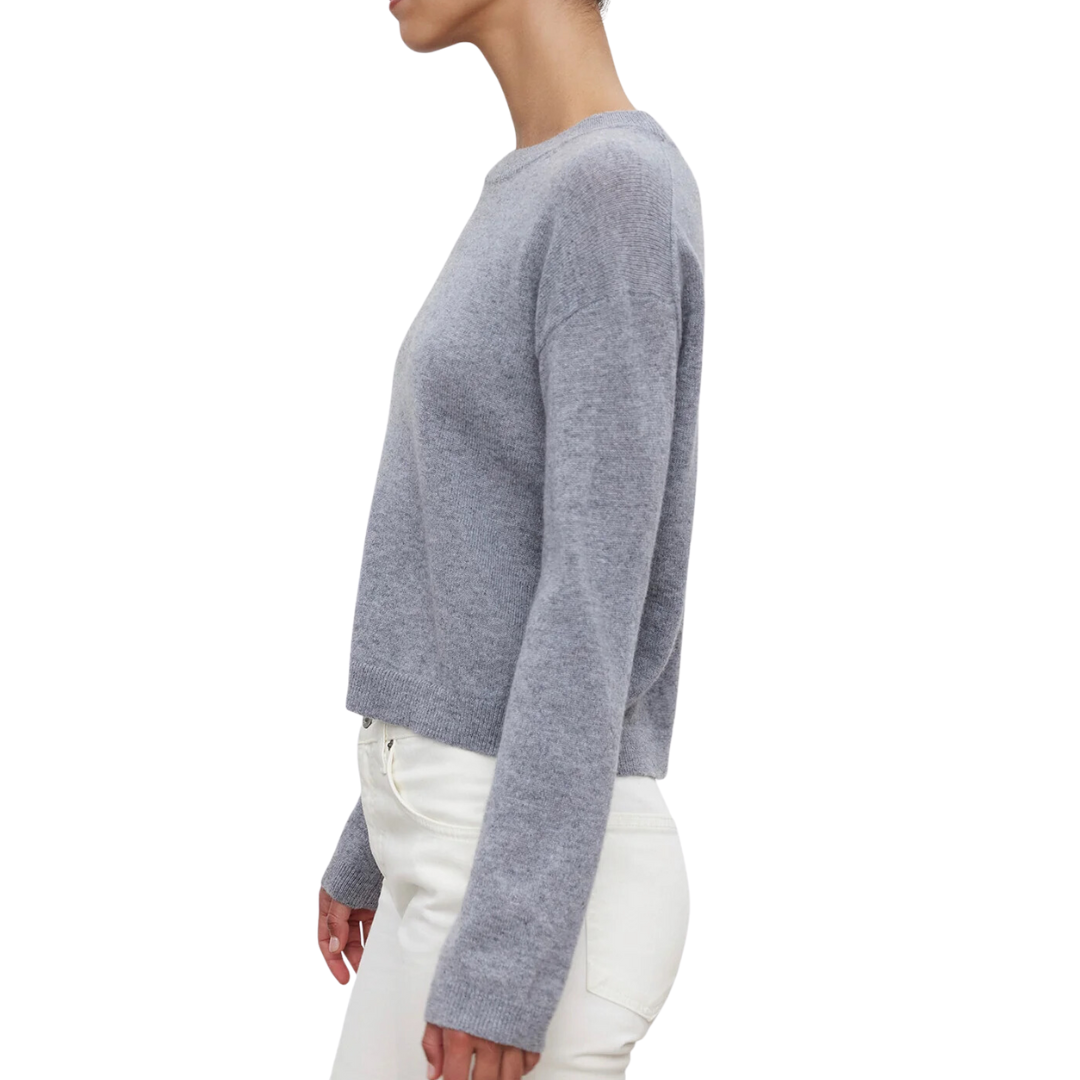 Brooklyn Cashmere Sweater in Heather Grey
