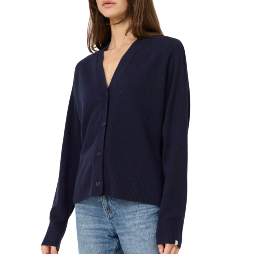 Sloane Cashmere Cardigan in Navy