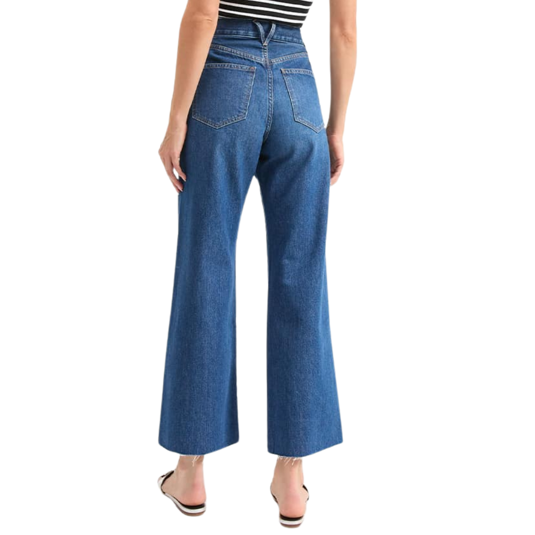 Taylor Cropped Wide-Leg Jean in Bright Blue