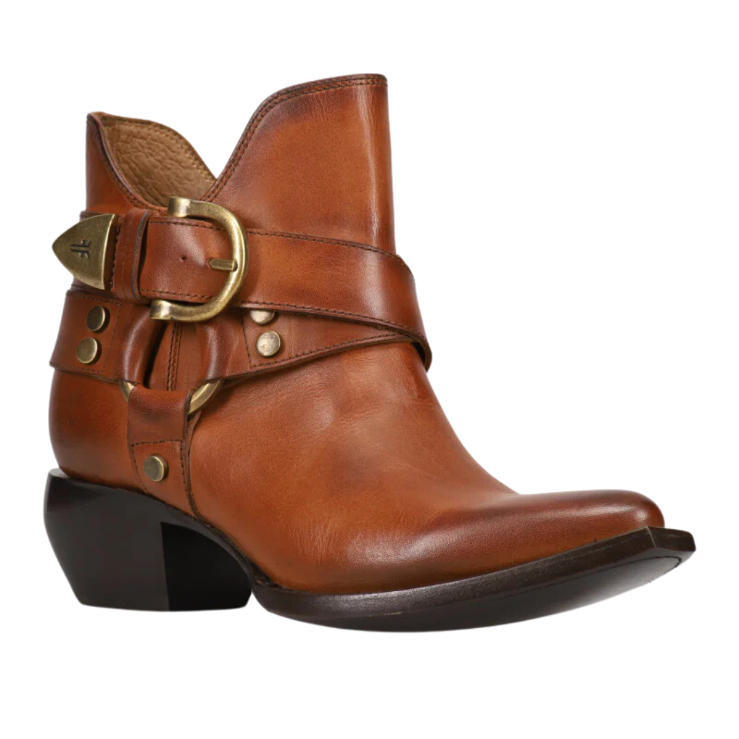 Sacha Multi Strap Bootie in Caramel