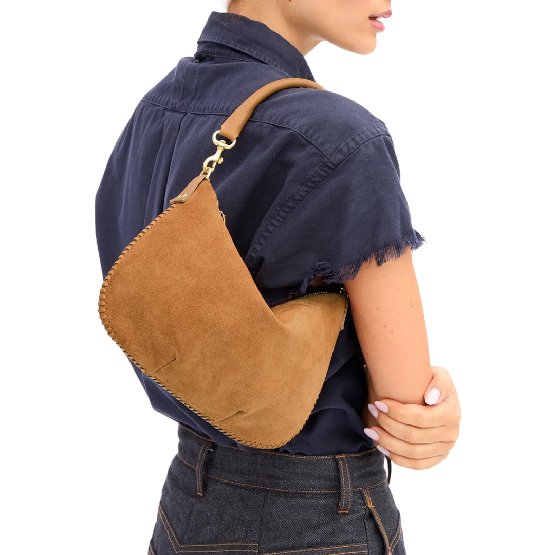 Petit Moyen in Caramel Suede w/ Whipstitch