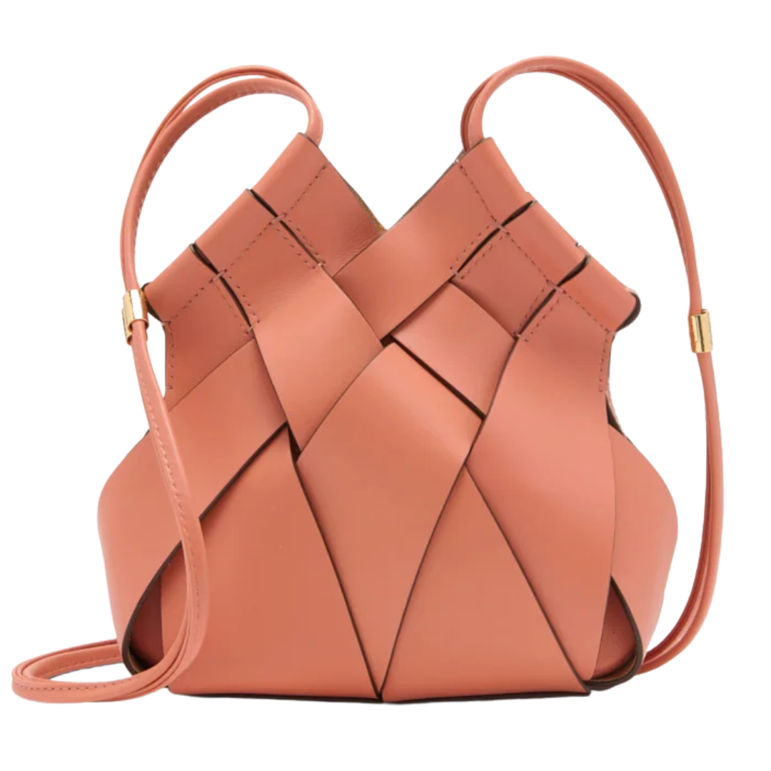 Charlotte Woven Crossbody in Rose