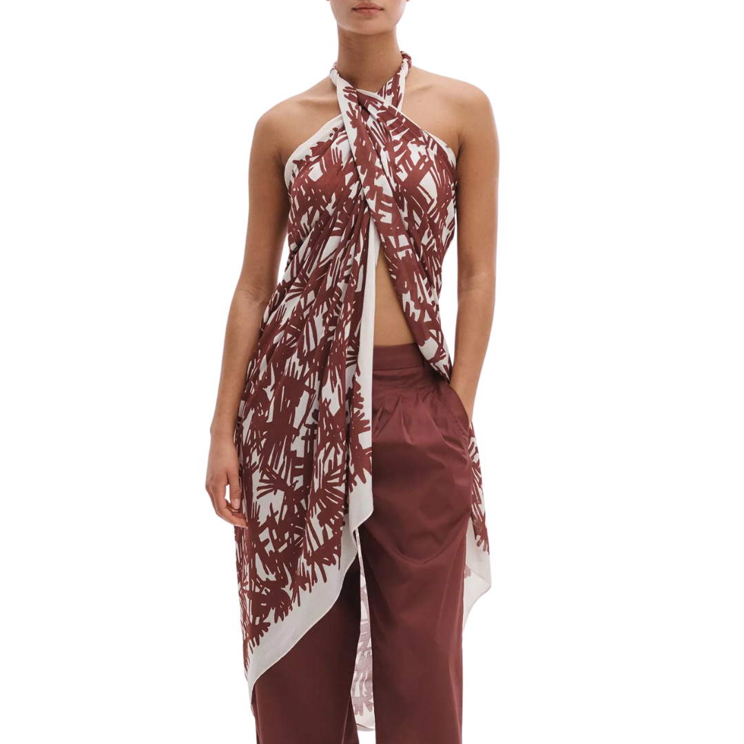 Sally Sarong in Dark Plum