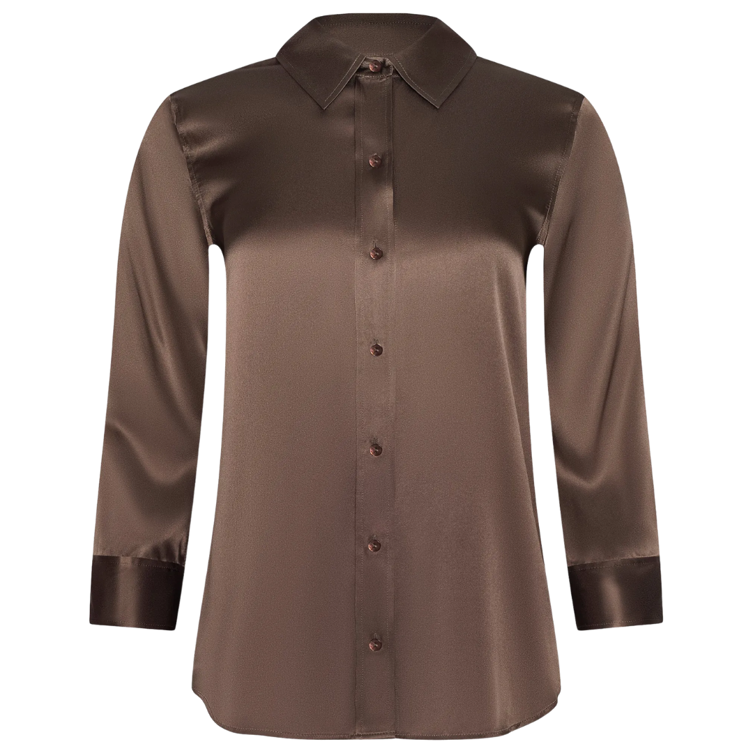 Dani Silk Blouse in Cardamom