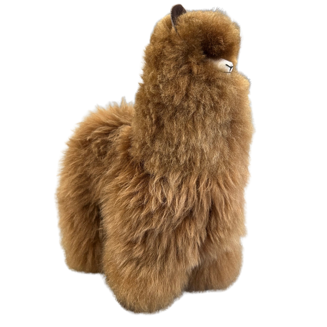 Large Plush Alpaca in Brown