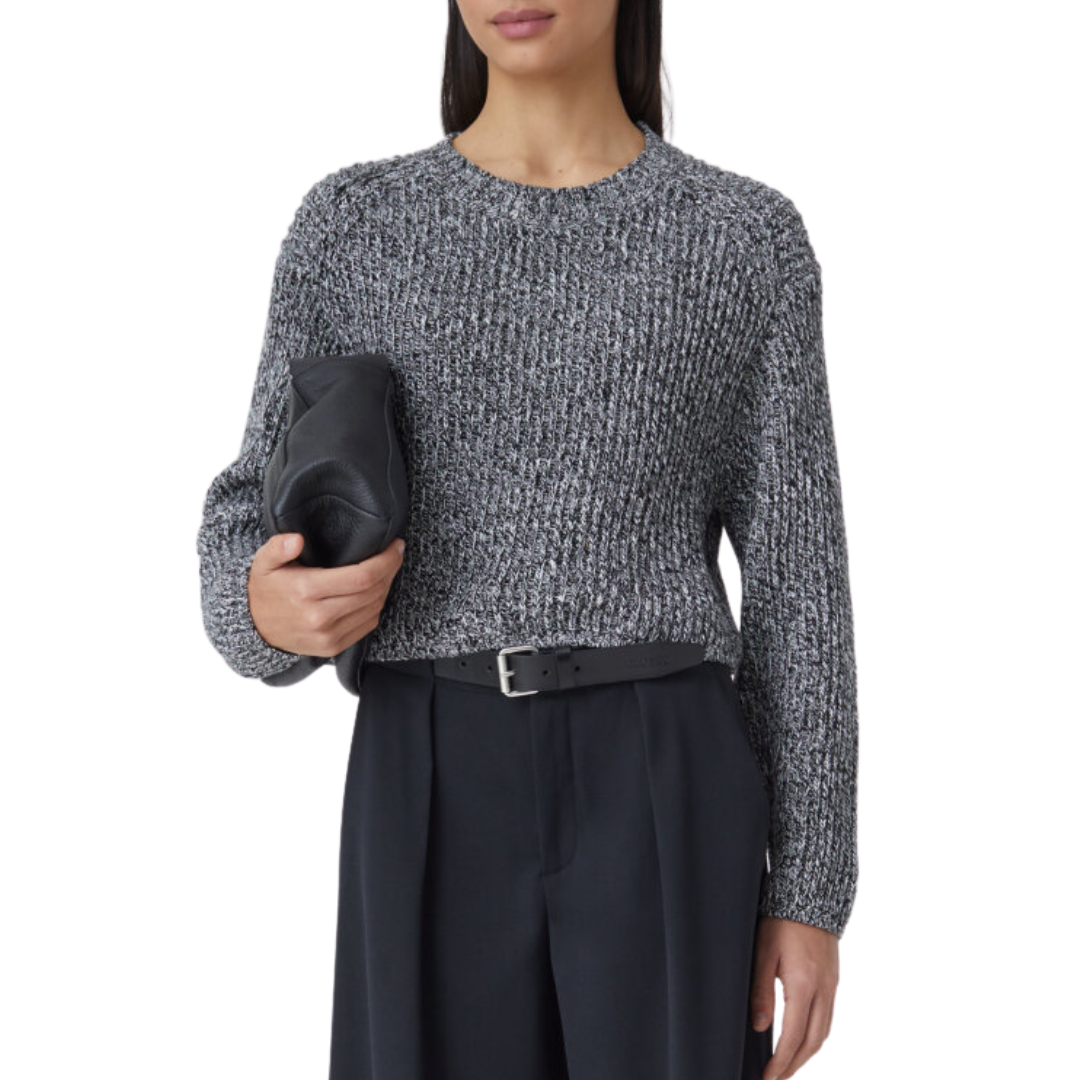 Pure Organic Cotton Crew Neck in Black