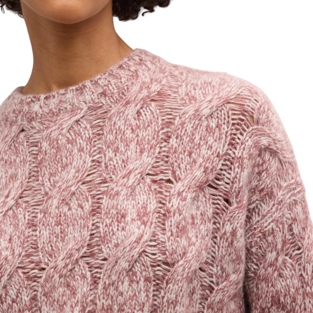 Tristan Marled Crewneck Pullover in Marled Cimarron