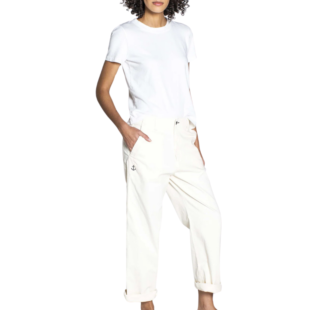 Chino Embroidery in Anchor Cream