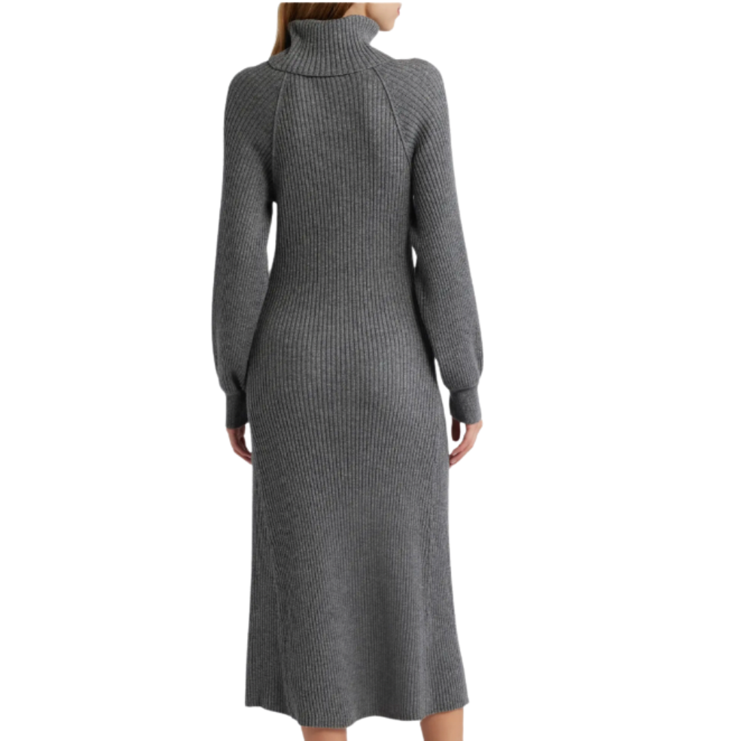 Carrie Midi Dress in Heather Charcoal