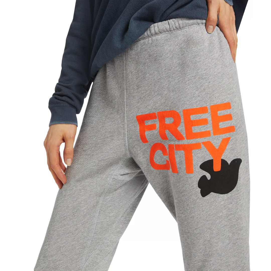 FreeCity Heather 3/4 Sweats in Heather Electric