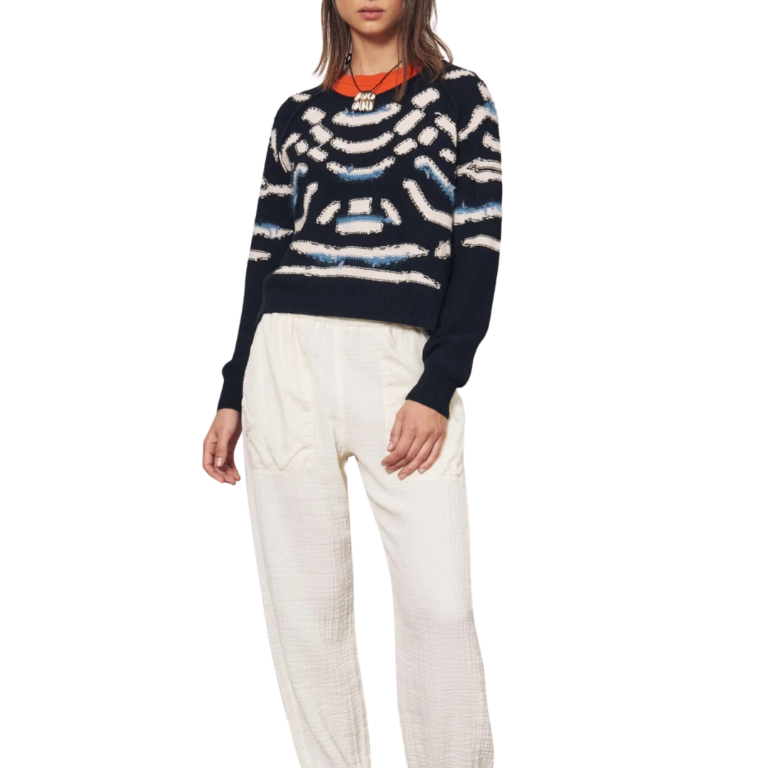 Zuri Pullover in Black & Chalk