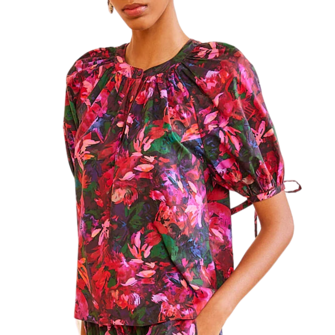 Vienne Blouse in Hibiscus