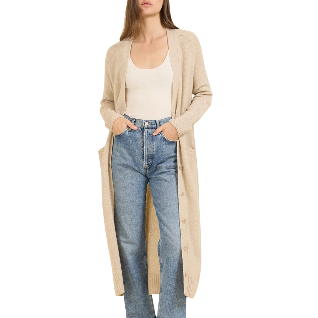 Morgan Cashmere Duster in Oatmeal