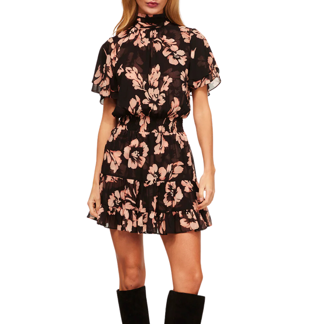 Saffie Dress in Auric Flora