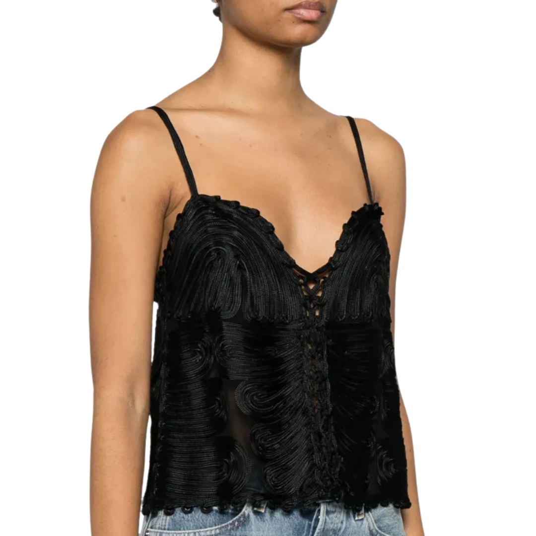 Zina Top in Noir