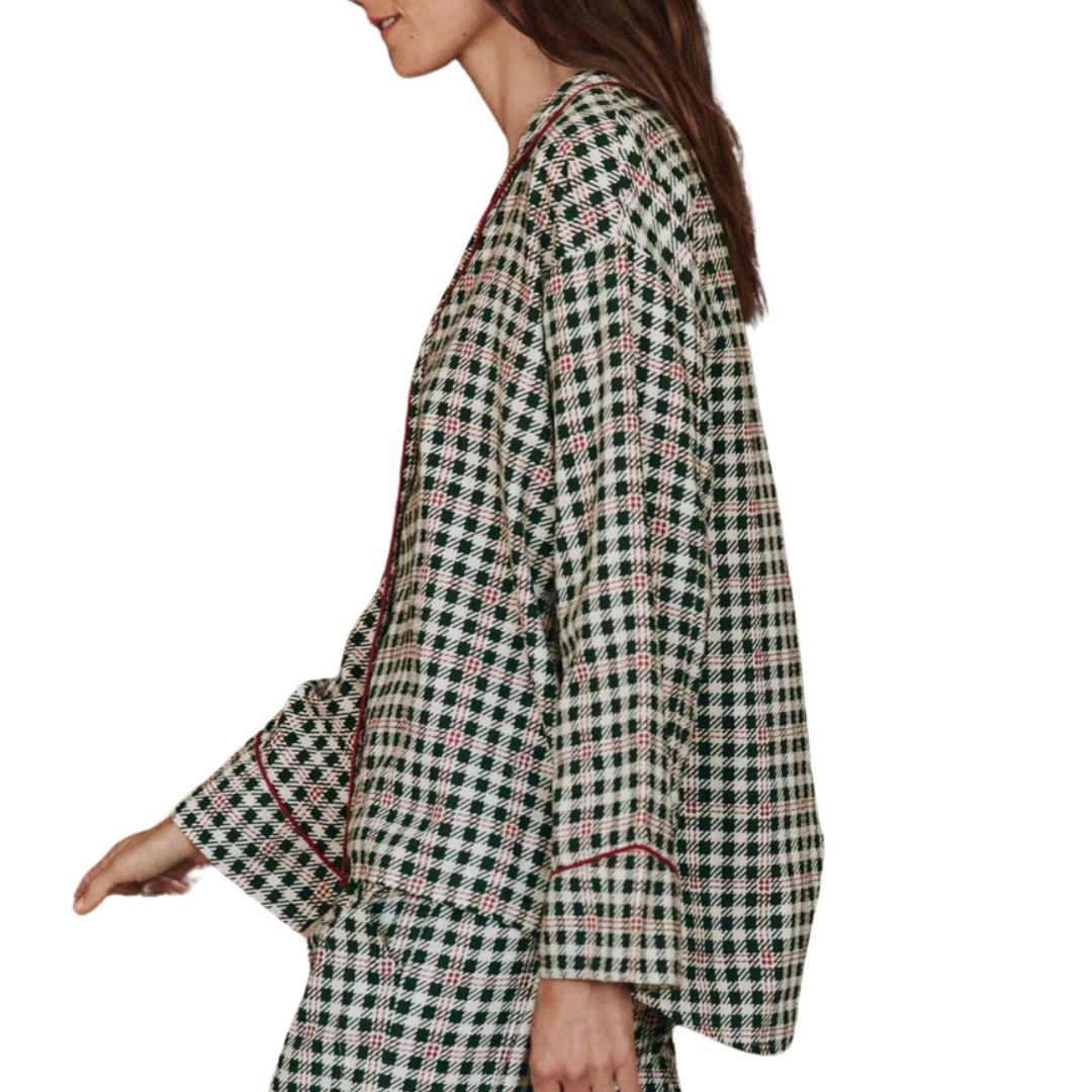 The Pajama Shirt in Winter Pine Plaid