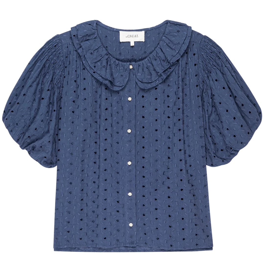 The Artisan Top in Riverside Blue