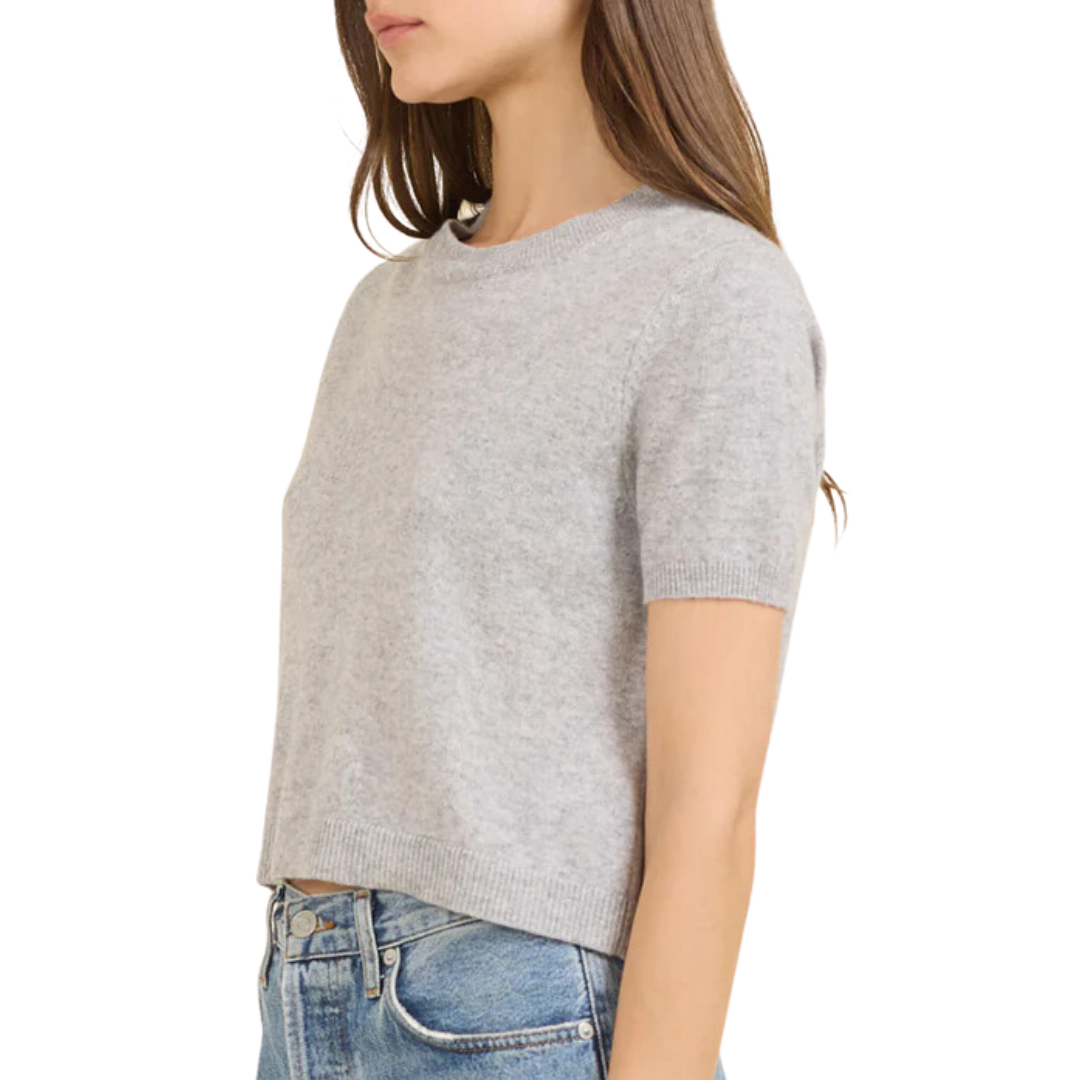 Kadri Cashmere Tee in Heather Grey