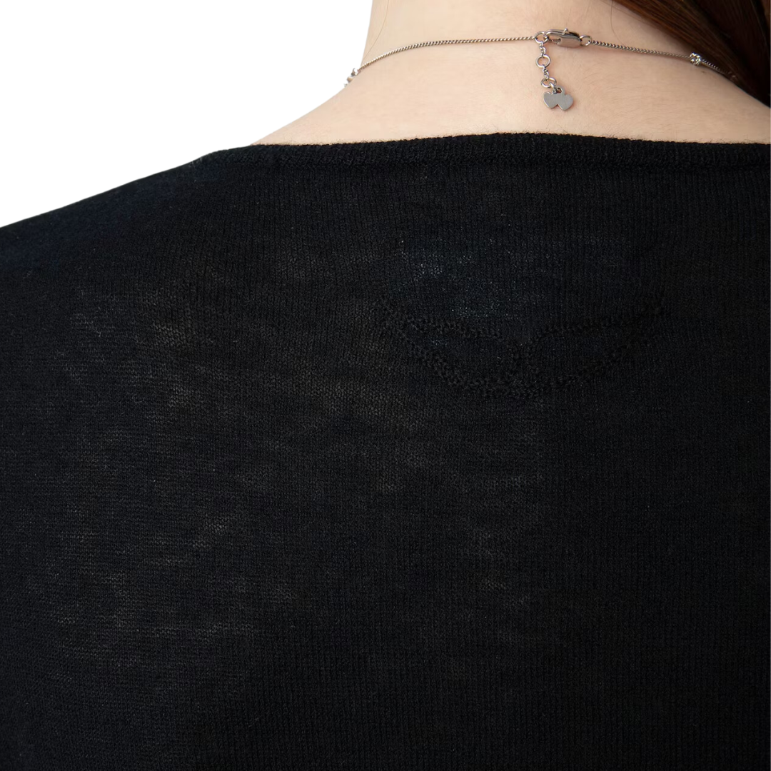 Celsy Cashmere Sweater in Noir
