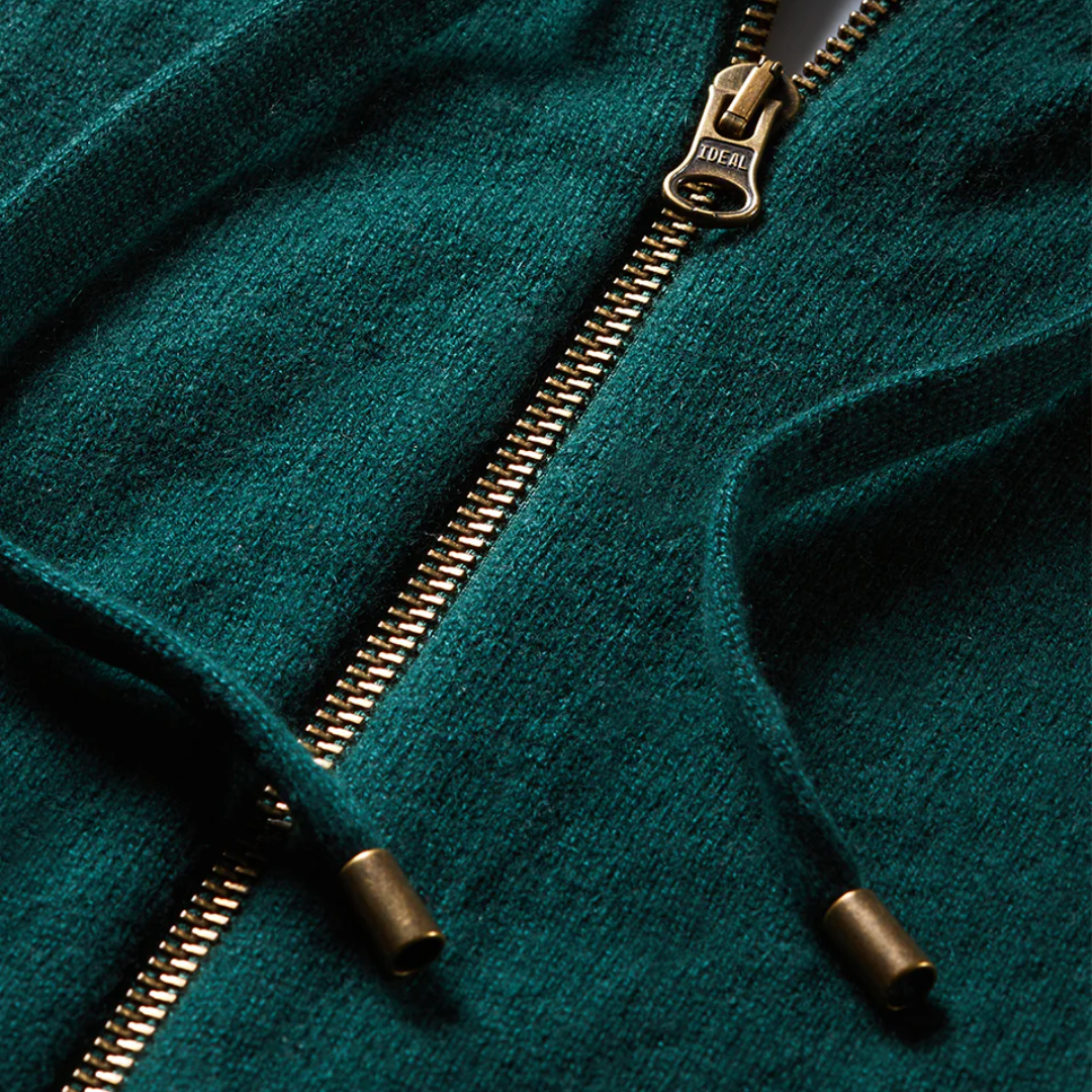 Cashmere Hoodie Dickey in Pine