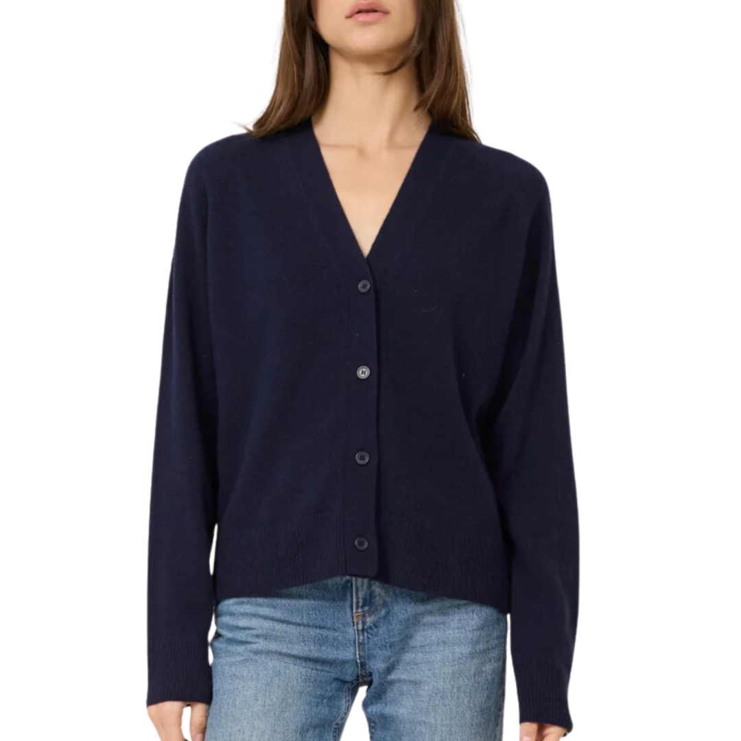 Sloane Cashmere Cardigan in Navy