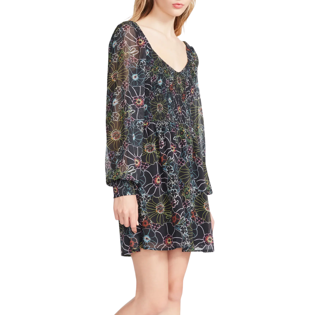 Color Me Lucky Dress in Black Multi