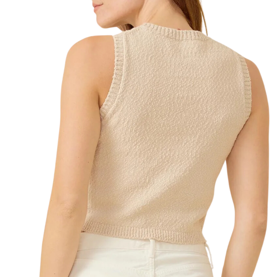 Oak Sleeveless Top in Oatmeal