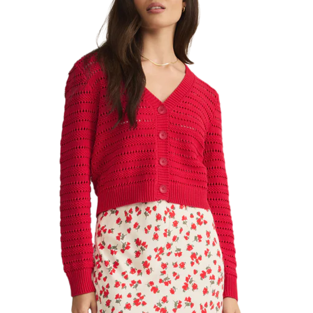 Romance Cardigan in Cherry