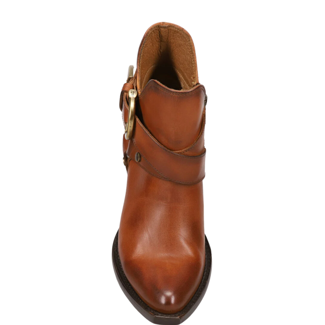 Sacha Multi Strap Bootie in Caramel