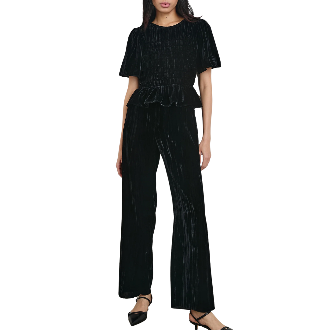 Brissa Pant in Black Velvet