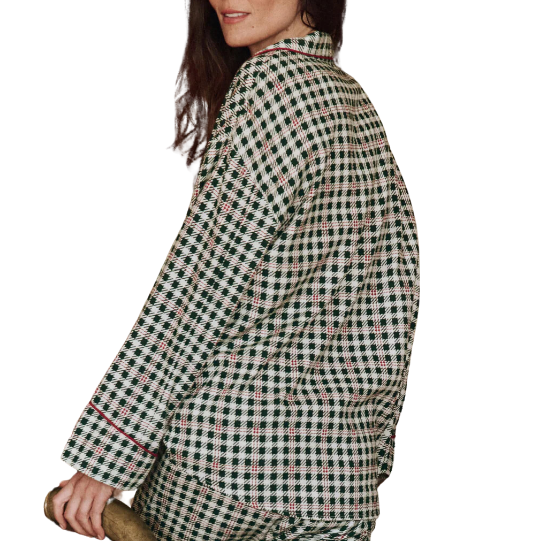 The Pajama Shirt in Winter Pine Plaid