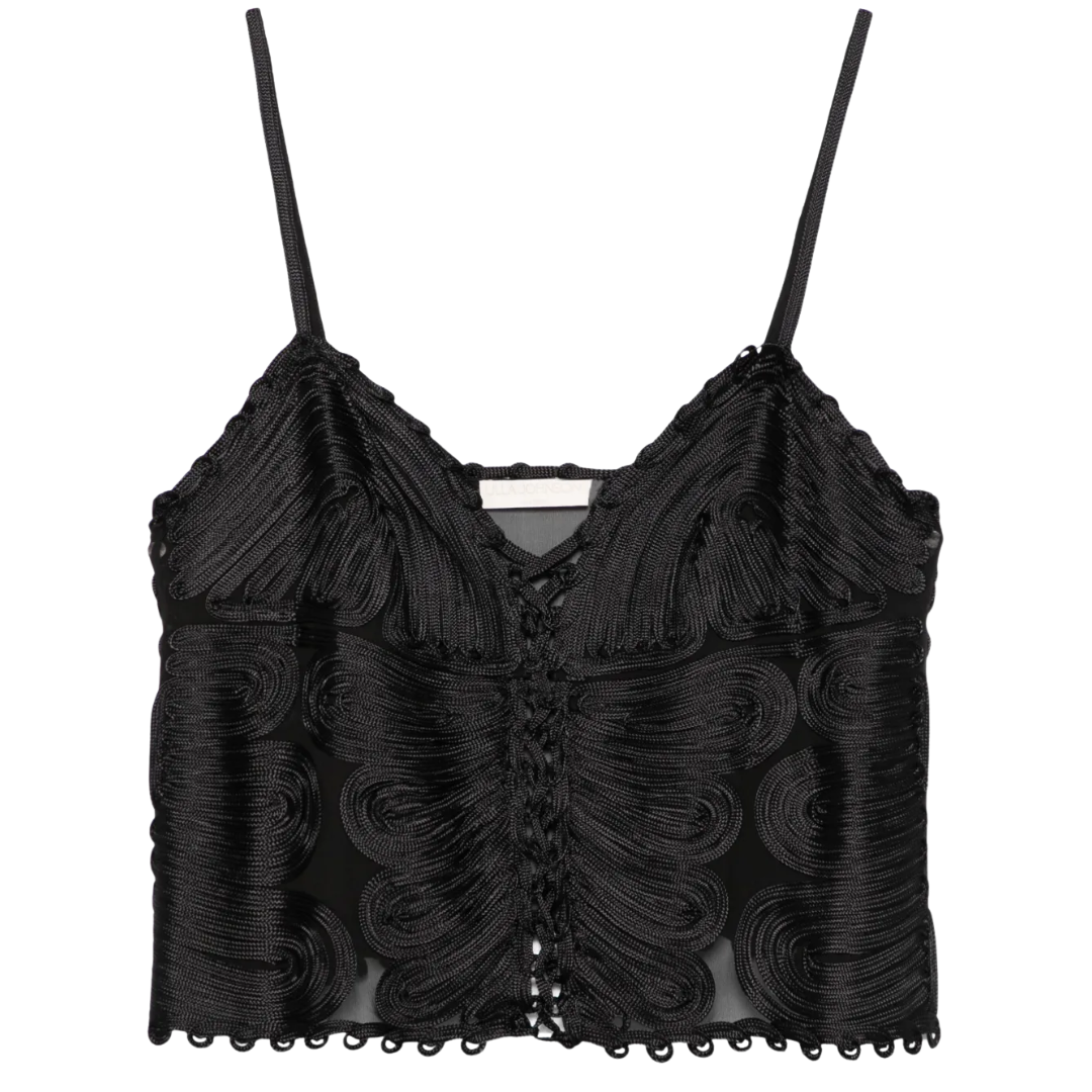 Zina Top in Noir